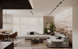 Căn hộ ấn tượng với bảng màu trung tính