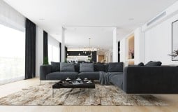 Ấn tượng với căn hộ hiện đại lấy màu đen làm gam màu chủ đạo