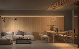 Căn hộ bắt mắt người nhìn với tông màu trầm chủ đạo
