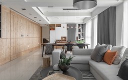 Nhà hẹp thêm đẹp và tiện ích nhờ thiết kế hệ tủ âm tường lớn