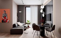 Mẫu căn hộ 2 phòng ngủ được bài trí theo phong cách sang trọng