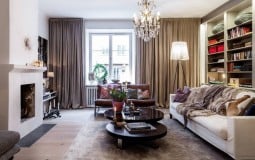 Lộng lẫy và sang trọng là những gì người ngắm cảm nhận được từ căn hộ 73m2 tại Nga