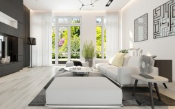 Nhà phố 2 tầng thu hút với lối trang trí từ cặp đôi màu sắc tương phản