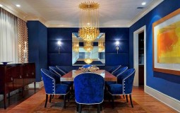 Cách phối màu xanh dương trong nội thất phòng ăn