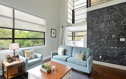 Bất ngờ ý tưởng trang trí phòng khách với bảng đen