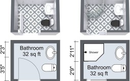 Cách bố trí nội thất vào phòng tắm nhỏ chỉ 3m2