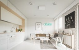 Thiết kế nội thất nữ tính cho căn hộ mini 30m2 sử dụng nội thất thông minh