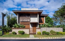 Nhà đẹp 3 tầng với thiết kế bằng gỗ và bê tông