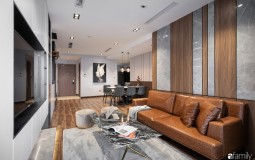 Căn hộ 93m² hút mắt nhờ phối màu tương phản của gia đình trẻ ở Hà Nội