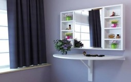 Giải pháp nội thất cho không gian nhỏ hẹp - Bàn phấn treo tường