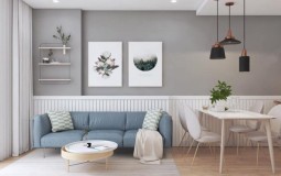 Thiết kế chung cư 2 ngủ nhẹ nhàng với tông màu pastel