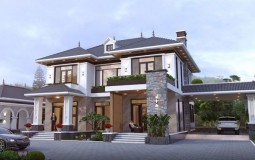 Ngất ngây với những mẫu thiết kế biệt thự 2 tầng mái Nhật