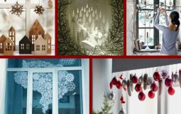 Cách trang trí Noel trên cửa kính đơn giản cho văn phòng