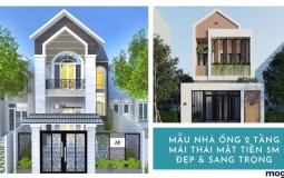 TOP 22 mẫu nhà ống 2 tầng mái thái mặt tiền 5m mới nhất hiện nay