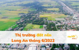 Báo cáo ngắn: Thị trường đất nền Long An & Tây Ninh Tháng 6/2022