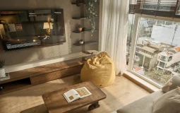 Không gian ấm cúng mộc mạc của căn hộ 62m2 hai phòng ngủ