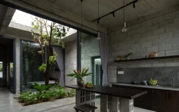 Không gian sống bình yên trong khối gạch mộc mạc