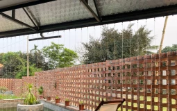 Ý tưởng hàng rào gạch lấy gió cho ngôi nhà thôn quê