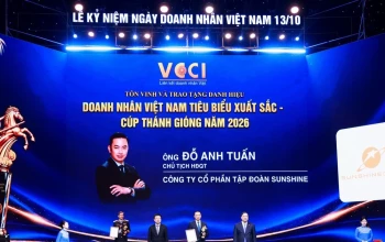 Chủ tịch Tập đoàn Sunshine được vinh danh Doanh nhân Việt Nam tiêu biểu xuất sắc – Cúp Thánh Gióng 2026