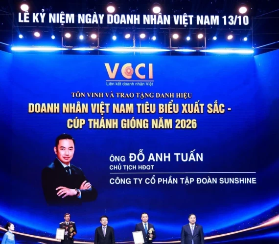 Chủ tịch Tập đoàn Sunshine được vinh danh Doanh nhân Việt Nam tiêu biểu xuất sắc – Cúp Thánh Gióng 2026