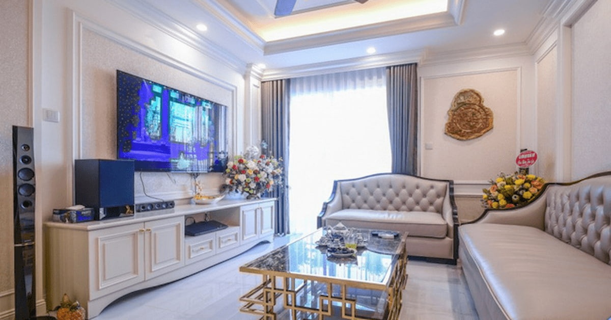 Những mẫu thiết kế phòng khách đẹp, tiện nghi với gam màu nhẹ