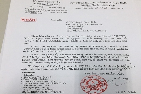 “Lệnh cấm” giao dịch tại Bắc Vân Phong chính thức được hủy bỏ
