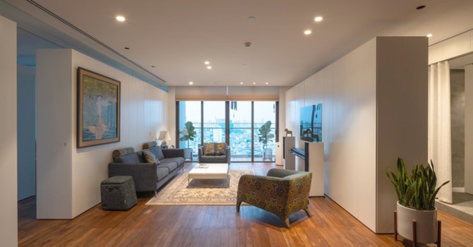 Sự thông minh trong cách phân chia không gian tại căn hộ 150m2 ở Hồ Tây