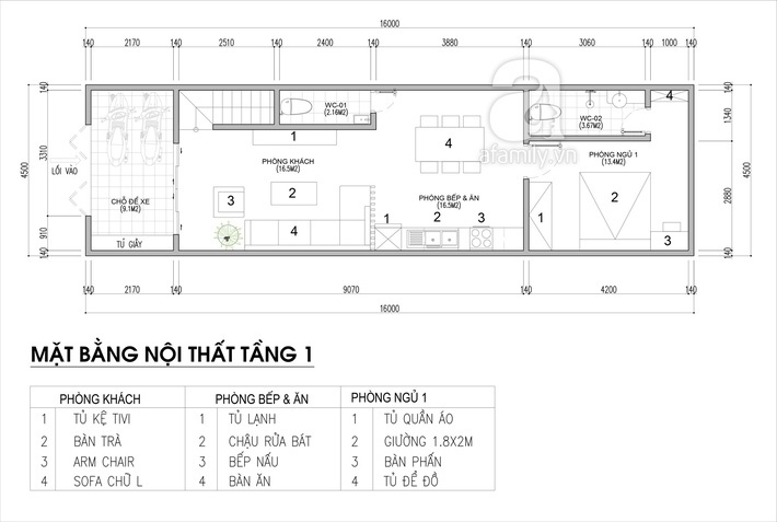 Tư vấn thiết kế nhà ống 2 tầng hiện đại, tiện nghi trên đất 72m2