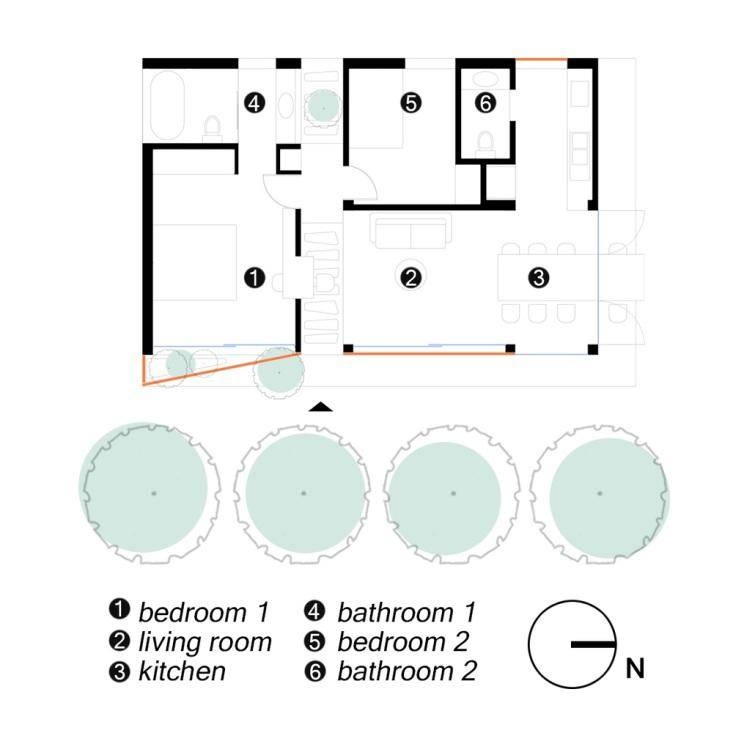 Cùng soi Maison A - Thiết kế với gạch thông gió đỏ đầy ấn tượng