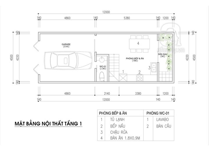 Chỉ với 1 tỷ đồng bạn có thể thiết kế nhà ống 3 lầu 4,5x12m ?
