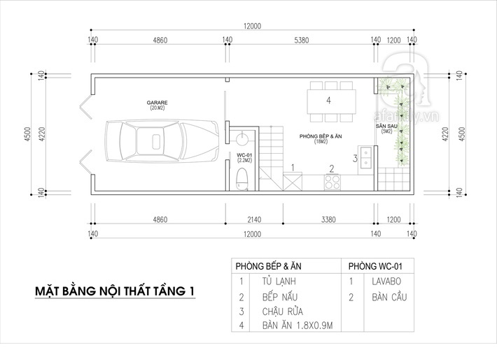 Tư vấn thiết kế nhà phố 3 tầng hiện đại trên đất 4,5x12 m với 1 tỷ đồng