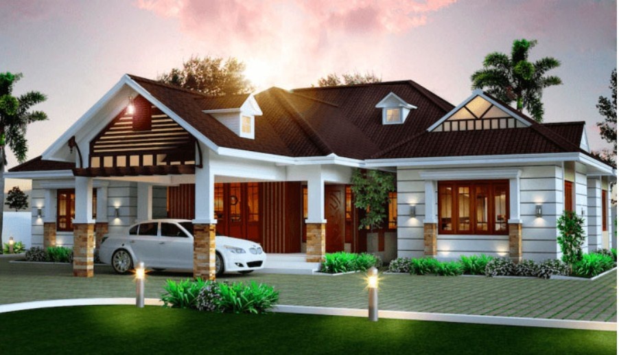 6 Mẫu nhà cấp 4 ngang 7m hứa hẹn gây sốt năm 2019
