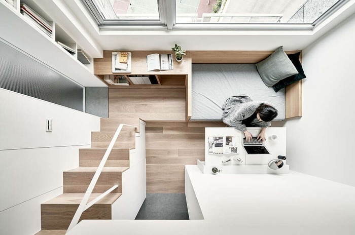 Bất ngờ với sự tiện nghi bên trong căn hộ 22m2 của cặp vợ chồng son