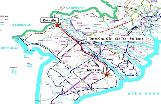 Đầu tư cao tốc Châu Đốc - Cần Thơ - Sóc Trăng 30.000 tỷ đồng