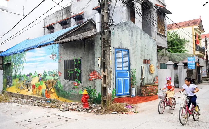 Những hình ảnh sinh động ở làng bích họa Hà Nội