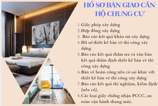 Các quy định, lưu ý, thủ tục hồ sơ nhận biên bản bàn giao căn hộ