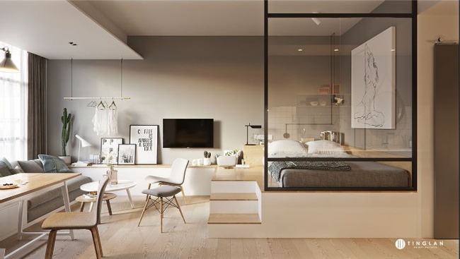 Bất ngờ với không gian sống hiện đại bên trong căn hộ 20m2