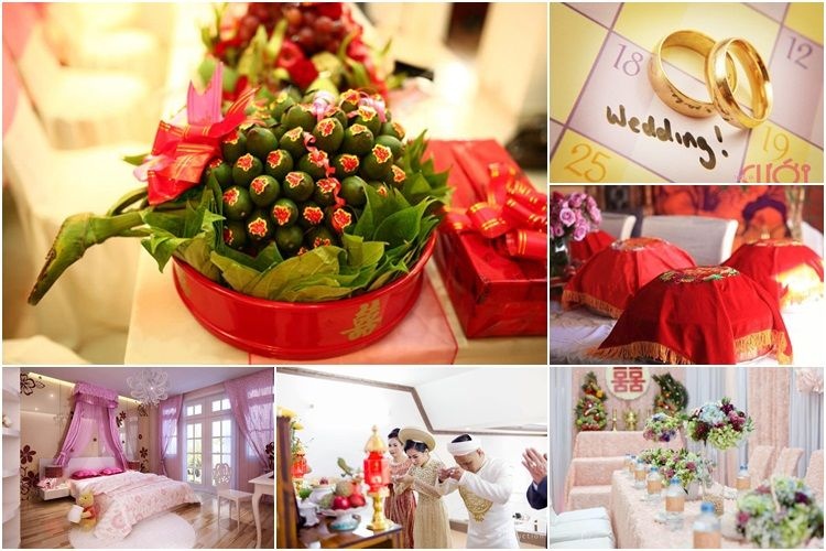 Xem ngày tốt xấu cưới xin, nghi lễ, phong thủy phòng cưới chi tiết