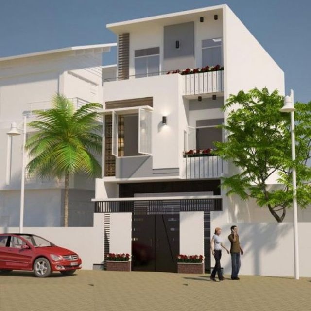 Mẫu nhà phố 3 tầng đẹp với chi phí xây dựng 1 tỷ đồng