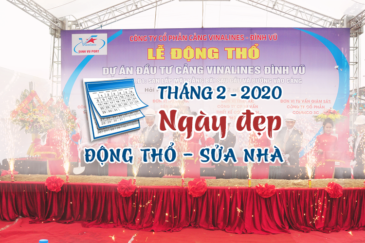 Xem ngày giờ tốt động thổ, xây dựng nhà mới tháng 2 năm 2020