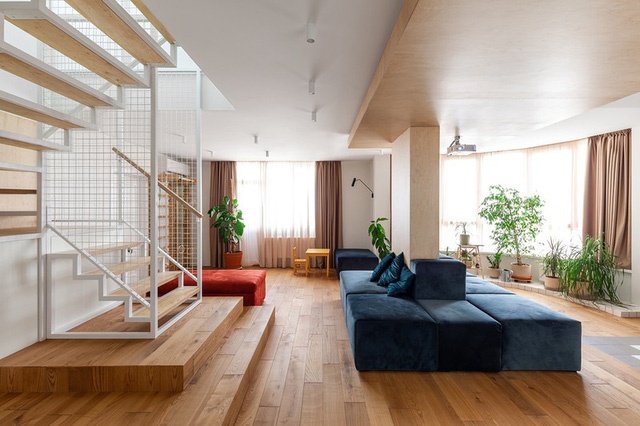 Mê mẩn trước ngôi nhà 190m2 với cách phối màu đầy sáng tạo