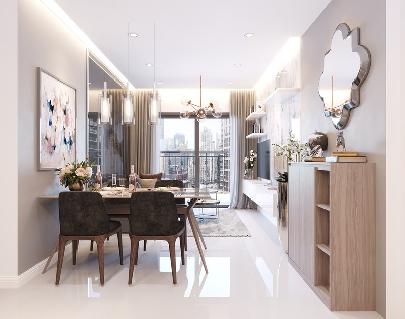 Thiết kế nội thất căn hộ nhỏ dành cho gia đình 4 thành viên