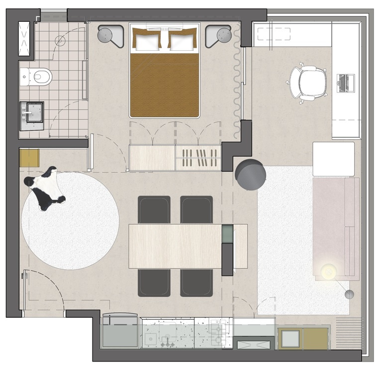 Căn hộ 45m2 đẹp đến từng milimet của gia chủ cầu toàn