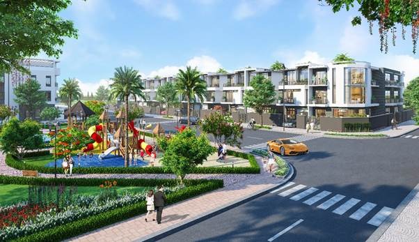 Không gian xanh tại Đông Tăng Long - An Lộc