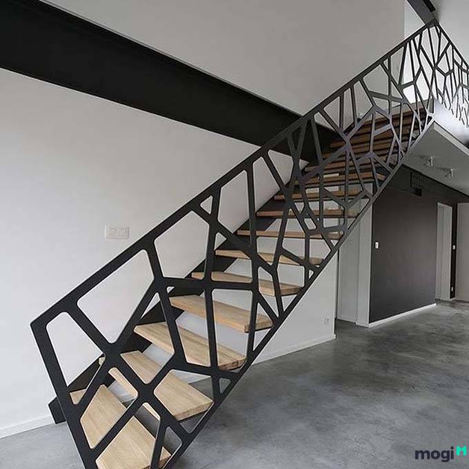 Mẫu cầu thang nhà ống 5m tiết kiệm không gian, dễ thiết kế