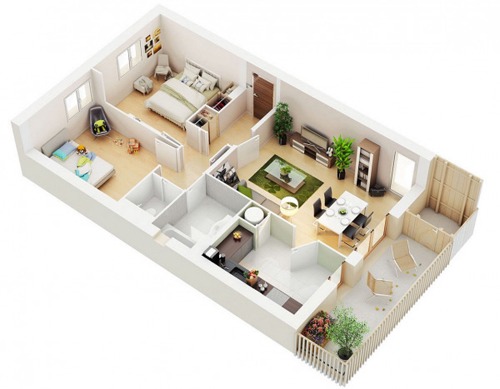 Bí quyết trang trí căn hộ 2 phòng ngủ tinh tế
