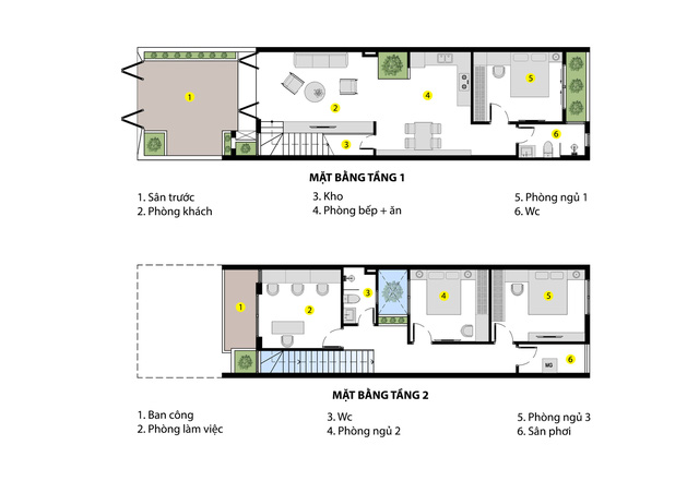 Nhà phố 2 tầng thiết kế ấn tượng với khoảng thông tầng nhiều ánh sáng ở Đà Nẵng