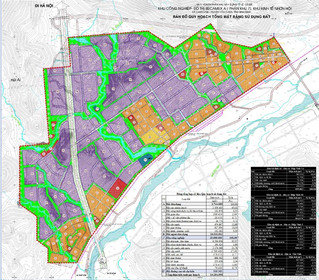 Bình Định quy hoạch Khu Công nghiệp - đô thị Becamex A 1.425,4ha