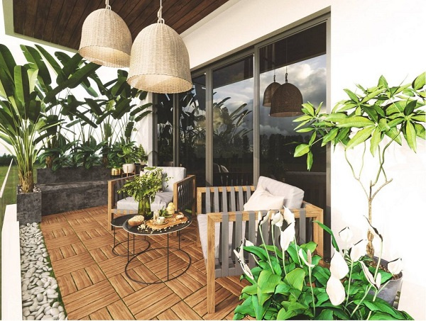 Ghế sofa trang trí ban công đẹp