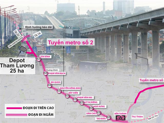 TP.HCM: Xin chủ trương bố trí vốn giải phóng mặt bằng tuyến metro 2
